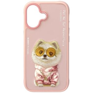 Case Nimmy Glasses Cool Dog for iPhone 17 pink