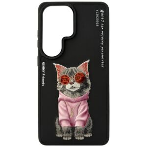 Etui Nimmy Glasses Cool Cat for Samsung Galaxy S26 Ultra black