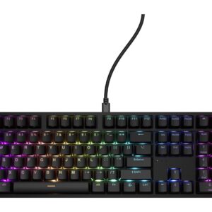 GENESIS Thor 404 US Outemu Silent Peach klaviatūra Universalus USB QWERTY Anglų Juoda - Image 2