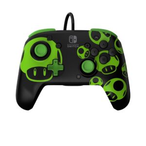 PDP REMATCH: 1-Up Glow in the Dark Juoda, Žalia USB Žaidimų pultelis Analoginis / skaitmeninis Nintendo Switch, „Nintendo Switch“ OLED - Image 1