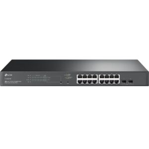 TP-Link JetStream TL-SG2218P tinklo komutatorius Valdomas L2/L2+ Gigabit Ethernet (10/100/1000) Maitinimas per Eternetą (PoE) 1U Juoda - Image 1