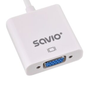 SAVIO HDMI (M) – VGA (F) ADAPTERIS BALTAS CL-201 - Image 2