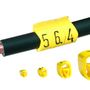 Kabelio žymeklis '2', Ø4.0-10.0 mm laidui, geltonas, 100 vnt, Partex
