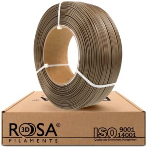 3D plastikas PET-G auksinis (pearl gold) 1.75mm 1kg refill pakuotė Rosa3D - Image 1