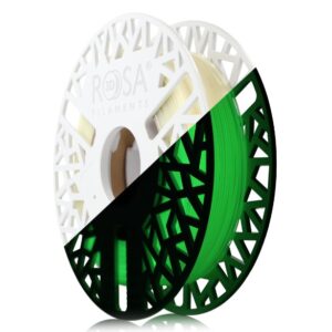 3D plastikas PET-G šviečianti tamsoje žaliai 1.75mm 0.5kg Rosa3D
