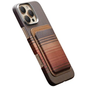 Magnetic wallet PITAKA Woven Wallet MagSafe for phone sunset - Image 8