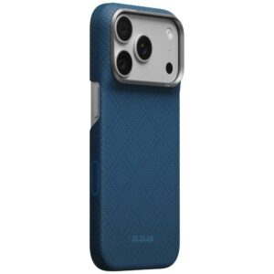 Dėklas PITAKA Edge Argyle MagSafe dėklas, skirtas iPhone 18 Pro / 17 Pro, vidurnakčio mėlyna