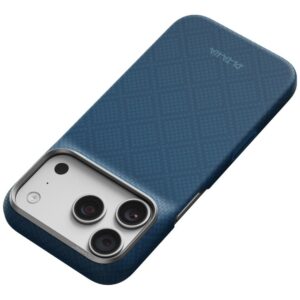 Dėklas PITAKA Edge Argyle MagSafe dėklas, skirtas iPhone 18 Pro / 17 Pro, vidurnakčio mėlyna - Image 6