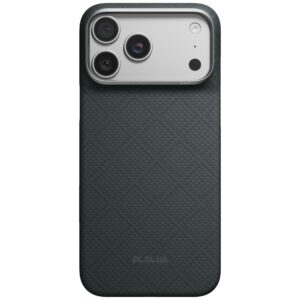 Dėklas PITAKA Edge Argyle MagSafe, skirtas iPhone 18 Pro Max / 17 Pro Max, bazalto juodas