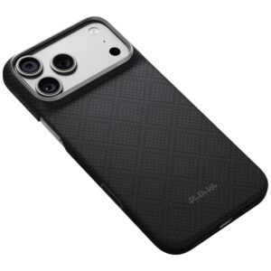 Dėklas PITAKA Edge Argyle MagSafe, skirtas iPhone 18 Pro Max / 17 Pro Max, bazalto juodas - Image 5