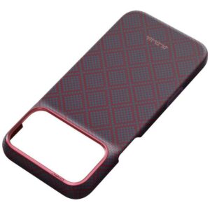 Dėklas PITAKA Edge Argyle MagSafe, skirtas iPhone 18 Pro Max / 17 Pro Max, mėlynas-raudonas - Image 5
