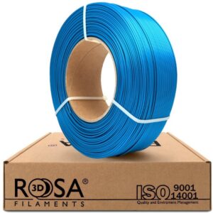 3D plastikas PLA mėlyna (capri blue satin) 1.75mm 1kg refill pakuotė Rosa3D - Image 1