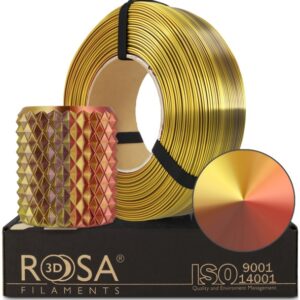 3D plastikas PLA tripusė aukso/vario/bronzos (Treasure) 1.75mm 1kg refill pakuotė Rosa3D - Image 1