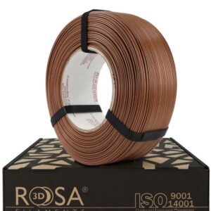 3D plastikas PLA rudas/kakavinis (Mocha Mousse) 1kg refill pakuotė Rosa3D