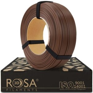 3D plastikas PLA ruda (chocolate brown) 1.75mm 1kg refill pakuotė Rosa3D - Image 1