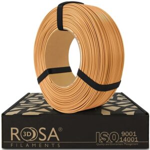 3D plastikas PLA ruda šviesiai 1.75mm 1kg refill pakuotė Rosa3D - Image 1