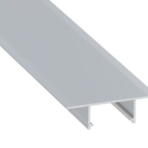 Profilis aliuminis anoduotas LED juostoms įleidžiamas, priglaistomas, PLATO, 3m