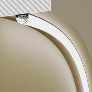 Profilis aliuminis anoduotas LED juostoms, lenkiamas, ARC12, 3m, TOPMET