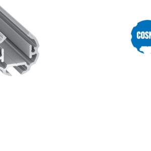 Profilis aliuminis anoduotas LED juostoms ovalus, COSMO, 2.02m LUMINES