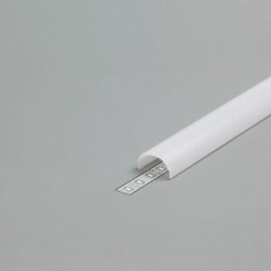 LED profilio ARC12 dangtelis, ovalus, baltas, 2m, TOPMET
