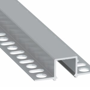 Profilis aliuminis anoduotas LED juostoms įleidžiamas, priglaistomas, GAUDI, 3m