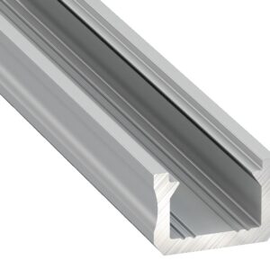 Profilis aliuminis anoduotas LED juostoms SLIM paviršinis, X, 2.02m LUMINES