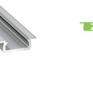 Profilis aliuminis anoduotas LED juostoms įleidžiamas, plonas, Z, 3m LUMINES