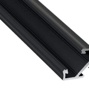 Profilis aliuminis juodas anoduotas LED juostoms kampinis, paviršinis C, 3m LUMINES