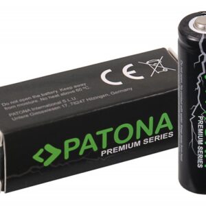 Akumuliatorius su iškilusiu + 14500 3.7V 800mAh 1.5A Li-Ion be PCM apsaugos PATONA - Image 1