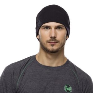 BUFF MERINO LIGHTWEIGHT BEANIE SOLID BLACK vieno dydžio kepurė Standartinis - Image 3