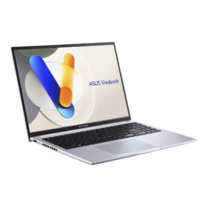 ASUS Vivobook 16 X1605VA-MB2796W „Core 9“ 270H, 16,0 colių WUXGA, 300 nits, AG, 16 GB DDR5, 512 GB SSD, „Intel Graphics“, WLAN + BT, 720p kamera su IR, 42 WHrs, „Windows 11“, „Cool Silver“