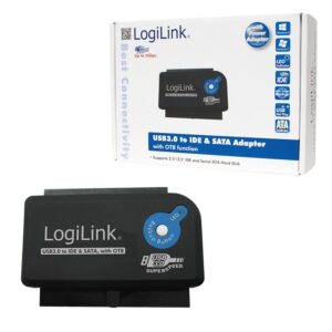 LogiLink AU0028A kabelių lizdinio / kištukinio jungčių tipo keitiklis USB 3.0 IDE / SATA Juoda - Image 2