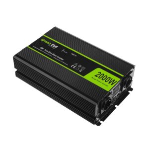 Green Cell INV11 maitinimo adapteris / inverteris Automatinis 2000 W Juoda - Image 2