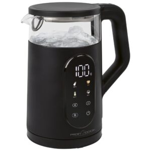 ProfiCook PC-WK 1328 elektrinis virdulys 1,7 L 2200 W Juoda, Permatomas - Image 1