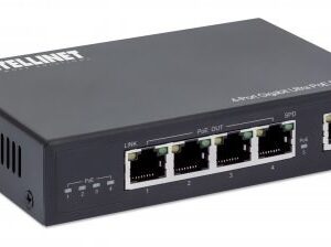 Intellinet 561617 tinklo stiprintuvas Tinklo siųstuvas Juoda 10, 100, 1000 Mbit/ai - Image 2