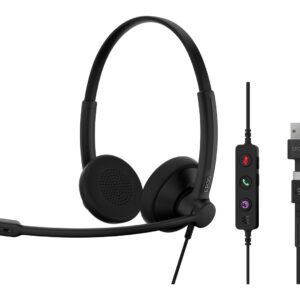 EPOS 1001421 Ausinės be mikrofono ir ausinės su mikrofonu Laisvų rankų įranga Vielinis Su lankeliu Biuras / skambučių centras USB Type-C / USB Type-A Juoda - Image 3