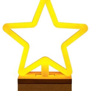 LED NEON kalėdinė dekoracija ŽVAIGŽDĖ, šiltai balta, 5V USB / 3xAA