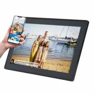 Denver PFF-1515B skaitmeninis nuotraukų rėmelis Juoda 39,6 cm (15.6") Lietimui jautrus ekranas „Wi-Fi“