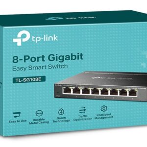 TP-Link TL-SG108E tinklo komutatorius Valdomas L2 Gigabit Ethernet (10/100/1000) Juoda - Image 3