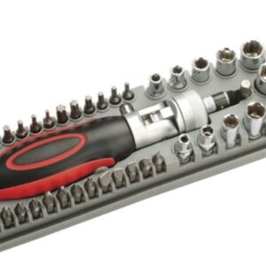 Daugiafunkcinis reversinis atsuktuvas su keičiamais antgaliais, raktų galvutėmis (40 vnt.), SD-2309 Pro'sKit