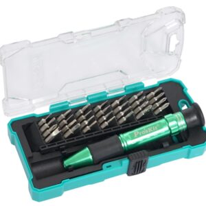 Atsuktuvas su keičiamais antgaliais (30 vnt.), skirtas preciziniams darbams, SD-9608 Pro'sKit