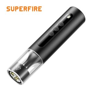 Stovyklavimo žibintuvėlis 3in1, 9W 700lm, +gintarinė +UV 365nm 4000mAh USB C
