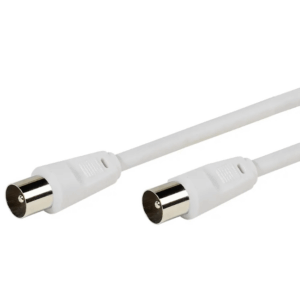 Kabelis TV antenai RF, 1.25m, kištukas - lizdas, baltas EMOS