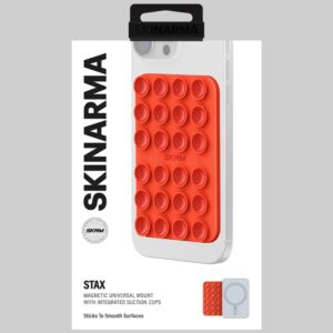 Universal suction cup Skinarma Stax MagSafe for phone orange - Image 6