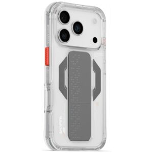 Skinarma Haxa Case for iPhone 17 Pro Magnetic Charging + Grip Stand Transparent