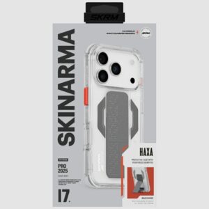 Skinarma Haxa Case for iPhone 17 Pro Magnetic Charging + Grip Stand Transparent - Image 2