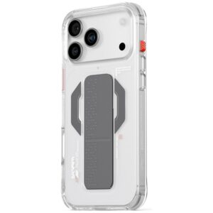 Skinarma Haxa Case for iPhone 17 Pro Max Magnetic Charging + Grip Stand Transparent - Image 2