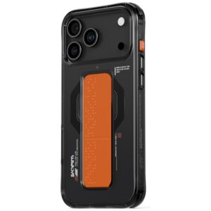 Skinarma Haxa Case for iPhone 17 Pro Max Magnetic Charging + Grip Stand Graphite - Image 2