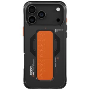 Skinarma Haxa Case for iPhone 17 Pro Max Magnetic Charging + Grip Stand Graphite - Image 3