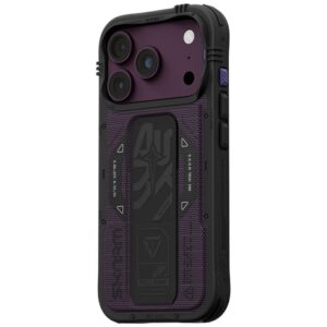 Case Skinarma Phantom MagSafe + Grip Stand for iPhone 18 Pro / 17 Pro burgundy - Image 3